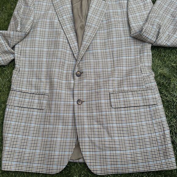Brooks Brothers 1818 Madison Cut Sport Coat Blazer Houndstooth Plaid 2 Button 42 - Picture 6 of 11